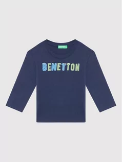 Bluzy dla chłopców - Benetton United Colors Of Bluzka 3ATNC15F2 Granatowy Regular Fit - grafika 1