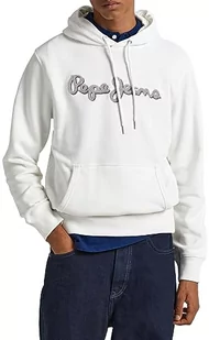 Pepe Jeans Męska bluza z kapturem Ryan, Biały (nie biały), XL - Bluzy męskie - miniaturka - grafika 1