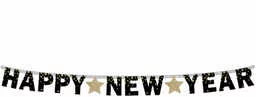 Baner Happy New Year - 180 cm - 1 szt. - Sylwester - miniaturka - grafika 1