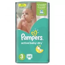 Pampers Active Baby Dry Pieluchy rozmiar 3 68 sztuk Pampers - Pozostałe kosmetyki - miniaturka - grafika 1