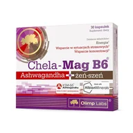 Witaminy i minerały - Olimp Chela-Mag B6 Ashwagandha + żeń-szeń 30 kapsułek - miniaturka - grafika 1