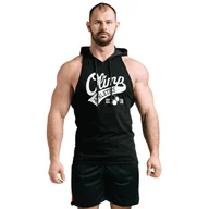Koszulki sportowe męskie - Męska koszulka treningowa z kapturem Olimp - Men Stringer Hoodie Athletics czarna-M - miniaturka - grafika 1