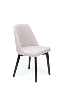 Flavio 1 krzesło tapicerowane beżowe nogi orzech - Krzesła - miniaturka - grafika 1