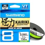 Inne akcesoria dla wędkarzy - SHIMANO Plecionka Kairiki 8 150 m 0,06 mm Green - miniaturka - grafika 1