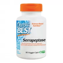 DOCTOR'S BEST DOCTOR'S BEST Serrapeptase 90vegcaps - Witaminy i minerały dla sportowców - miniaturka - grafika 1