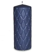 Świece - Abi Decoration Świeca Florencja granatowy matowy walec 17 cm 118828 AP - miniaturka - grafika 1