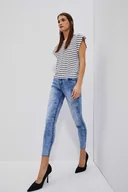 Spodnie damskie - Jeansy rurki-XS - miniaturka - grafika 1