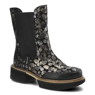 Botki damskie - Czarne Botki Damskie Maciejka Skórzane Modne Buty - miniaturka - grafika 1