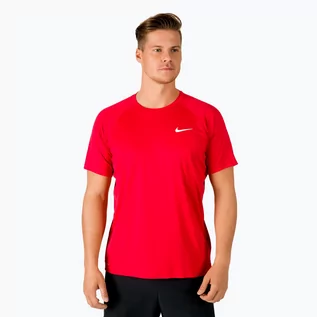 Koszulki sportowe męskie - Nike Koszulka treningowa męska Ring Logo LS czerwona NESSA586 - grafika 1
