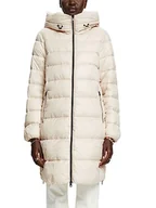 Płaszcze damskie - ESPRIT Z recyklingu: pikowany płaszcz z kapturem, kremowy beżowy, XL - miniaturka - grafika 1