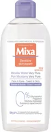 Płyny micelarne - Mixa Micellar Water Very Pure - Hipoalergiczny płyn micelarny dla dzieci i dorosłych - 400 ml - miniaturka - grafika 1