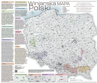 Winiarska mapa Polski - Mapy i plansze edukacyjne - miniaturka - grafika 1