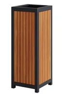 Pozostałe meble ogrodowe - Ogrodowy kosz na śmieci w odcieniu kasztan Z0-Z48 - miniaturka - grafika 1