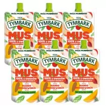 Tymbark Mus 100% jabłko mango brzoskwinia banan Zestaw 6 x 200 g - Desery dla dzieci - miniaturka - grafika 1