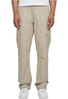 Spodenki męskie - Urban Classics Męskie spodnie Straight Leg Nylon Cargo Pants Concrete L, Concrete, L - grafika 1