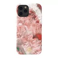 Etui i futerały do telefonów - Kingxbar Agate Series eleganckie etui pokrowiec z nadrukiem agat iPhone 12 mini czerwony - miniaturka - grafika 1