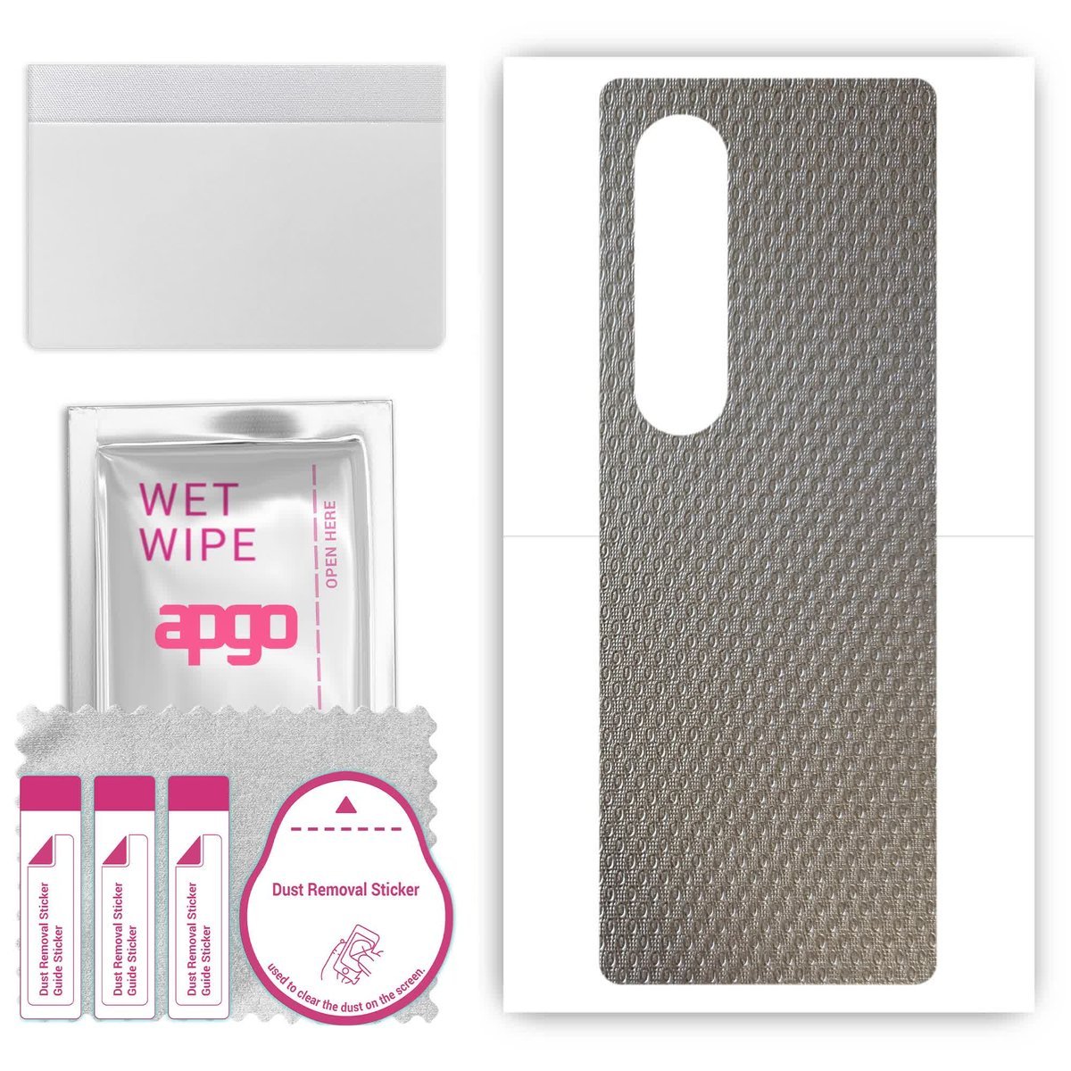 Folia naklejka skórka strukturalna na TYŁ do Samsung W23 - Aluminium krople - apgo SKINS