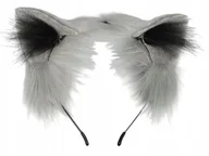 Ozdoby do włosów - KOCIE USZY REALISTYCZNE MODELOWANE OPASKA NA GŁOWĘ COSPLAY ANIME - miniaturka - grafika 1