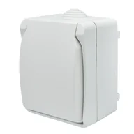 Gniazdka elektryczne - Gniazdo z uziemieniem Aqua Plus IP54 biały - miniaturka - grafika 1