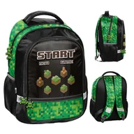 Plecaki szkolne i tornistry - PASO Plecak Szkolny Młodzieżowy Dwukomorowy Minecraft - miniaturka - grafika 1