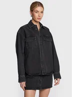 Kurtki damskie - Samsøe Samsøe Kurtka jeansowa Ellen F22400111 Czarny Regular Fit - miniaturka - grafika 1