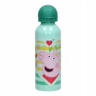 Bidony dla dzieci - bidon aluminiowy butelka z ustnikiem ŚWINKA PEPPA 500ml - miniaturka - grafika 1