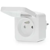Systemy inteligentnych domów - Gniazdko Smart Plug Nedis SmartLife, měřič spotřeby, dálkově ovladatelná, Wi-Fi, IP44, 3680 W - miniaturka - grafika 1