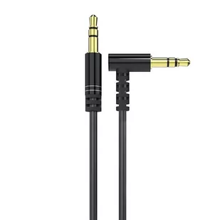 Dudao Dudao kątowy kabel przewód AUX mini jack 3.5mm 1m czarny (L11 black) - Czarny Dudao Cable L11 black - Kable USB - miniaturka - grafika 2