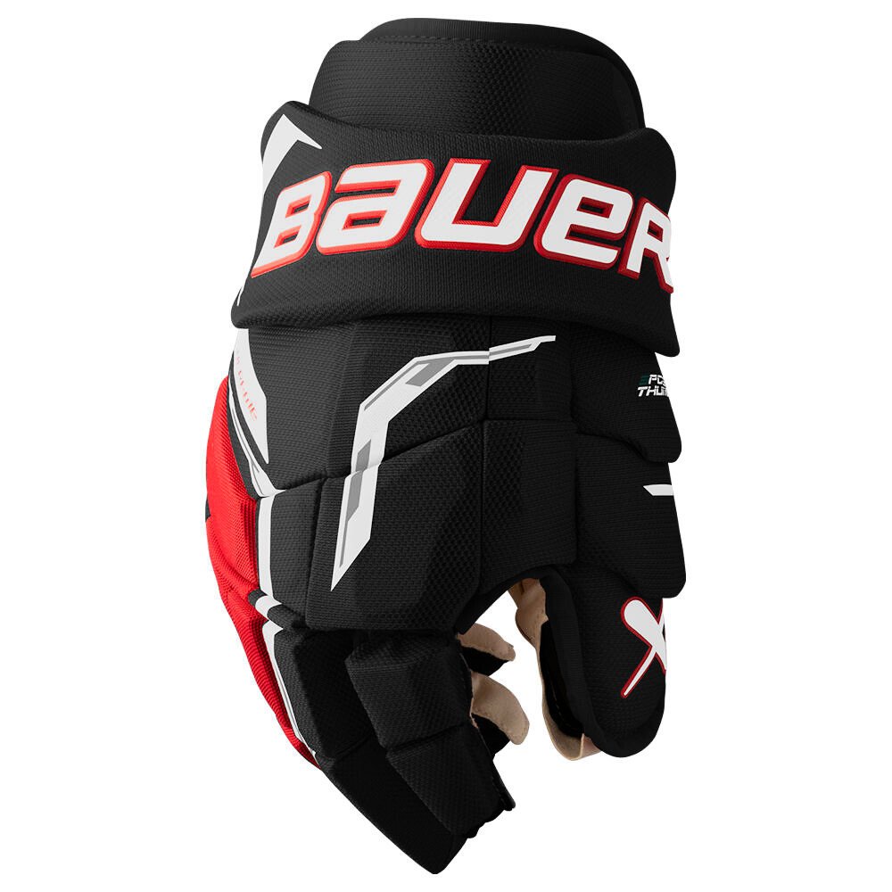 Rękawice hokejowe Bauer Supreme F50 PRO Black/Red Intermediate 12″