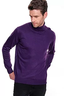 Bonamaison Men's TRMRVN100073 sweter męski, fioletowy, L - Swetry męskie - miniaturka - grafika 1