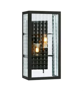 Markslojd Fulham 107182 Kinkiet łazienkowy Lampka ścienna 2x28W przezroczysty czarny OUTLET - Lampy ścienne - miniaturka - grafika 1