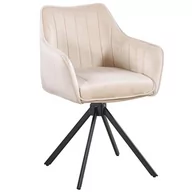 Krzesła - Krzesło obrotowe ALEX beż welur - miniaturka - grafika 1