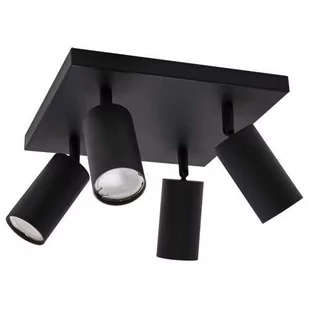 Ideus Plafon LAMPA sufitowa MANAM 03766 regulowana OPRAWA metalowe tuby reflektorki na listwie okrągłe czarna 03766 - Lampy sufitowe - miniaturka - grafika 1