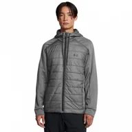 Kurtki męskie - Męska kurtka treningowa Under Armour Armour Fleece Swacket - szara - miniaturka - grafika 1
