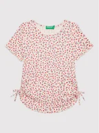 Bluzy dla chłopców - Benetton United Colors Of T-Shirt 3JKNC102M Różowy Slim Fit - miniaturka - grafika 1