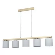 Lampy sufitowe - Eglo Castralvo 98591 lampa wisząca zwis oprawa 5x28W E27 brąz/biala/satyna Castralvo 98591 lampa wisząca zwis oprawa 5x28W E27 brąz/biala/satyna - miniaturka - grafika 1