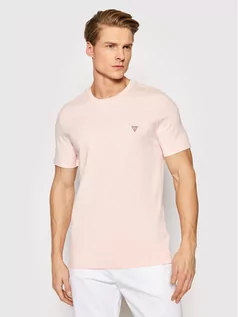 Koszulki męskie - GUESS T-Shirt M1RI36 I3Z11 Różowy Slim Fit - grafika 1