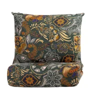 Pościel - Pościel TAPUA bawełniana zielona 220x200 + 2*70x90 cm HOMLA - miniaturka - grafika 1