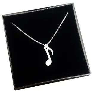 Naszyjnik CELEBRYTKA nutka z nutką srebro 925 - Naszyjniki - miniaturka - grafika 1