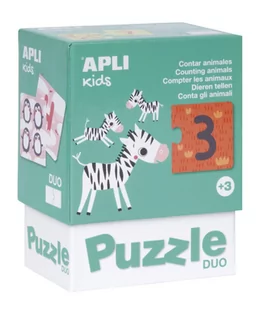 Apli Kids Puzzle dwuczęściowe Kids - Co jedzą zwierzątka$3 3+ - Puzzle - miniaturka - grafika 1