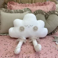 Kołdry i poduszki dla dzieci - Poduszka chmurka z nóżkami w podkolanówkach - miniaturka - grafika 1