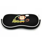 Akcesoria do okularów - Etui Futerał na okulary dla dzieci Czarne z małpką SC-10A - miniaturka - grafika 1