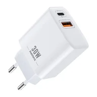 Ładowarki do telefonów - Ładowarka sieciowa Remax, RP-U82, USB, USB-C 30W (biała) - miniaturka - grafika 1