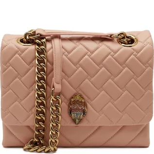 Torebki damskie - Kurt Geiger Skórzana listonoszka LG KENSINGTON LONG FLAP BLUSH - grafika 1