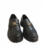 Mokasyny damskie - Loafersy czarne skórzane TOMMY HILFIGER T3A4 33571 1351999 rozmiar 38 - miniaturka - grafika 1