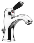 Baterie umywalkowe - Sapho Kirké Black - Bateria umywalkowa z odpływem, chrom KI02NC - miniaturka - grafika 1