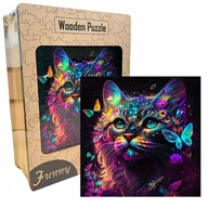Puzzle - Drewniane Puzzle Edukacyjne A3 Kot Kotek Dzieci i Dorośli 240el DUŻE - miniaturka - grafika 1
