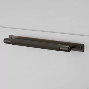 Uchwyt meblowy z podkładką Pull Bar Plate Small Palony Brąz - Zawiasy, okucia i inne akcesoria - miniaturka - grafika 1