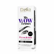 Akcesoria i kosmetyki do stylizacji brwi - Delia Cosmetics My Wow Brows Henna do brwi - czarna 6ml - miniaturka - grafika 1