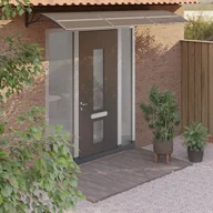 Markizy - vidaXL Daszek nad drzwi, czarny, 300x100 cm, poliwęglan - miniaturka - grafika 1